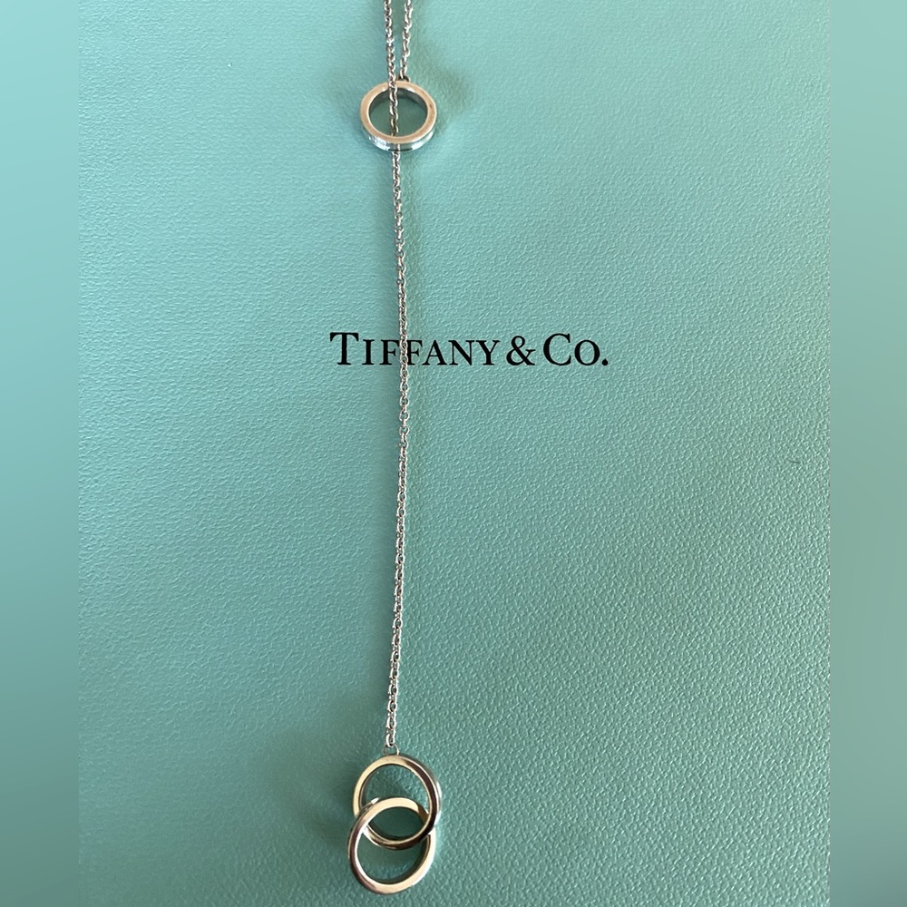 Tiffany & Co. 1837 3 interlocking circles lariat necklace